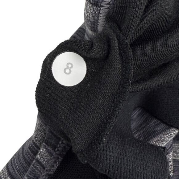 LULULEMON Power Y Tank Size 8 Black Stripes Galore - Picture 8 of 8